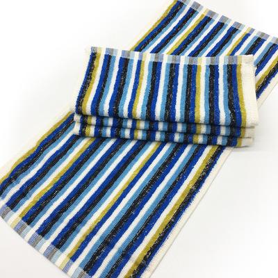 China Compressed 100% Cotton Stripe Colorful Hand Towels for sale