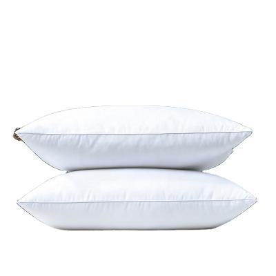 China Folded Hotel Supplies Solid Neck Body Pillow Feather Velvet Bedding Back Pillow for sale