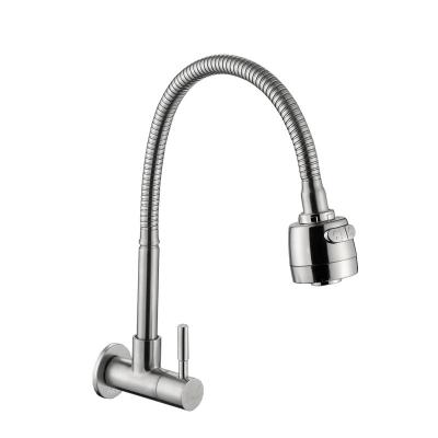 China Thermostatic Faucets Modern Design Single Cold In-wall Wall Mount Mounted Kitchen Sink Faucet Mixer Tap Wall Mounted Faucets for sale