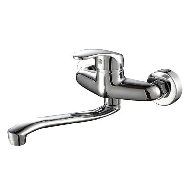 China Brass Hot And Cold Sense Rotating Single Handle Wall Sink Faucets HUIC L Mixer Tap Traditional Faucet Spout for sale