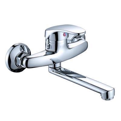 China High Quality Zinc Alloy 2 Holes 360 Rotation Faucet 2 Holes High Quality Zinc Alloy Wall Mount Sense Faucets Kitchen Cold Hot Water Faucet for sale