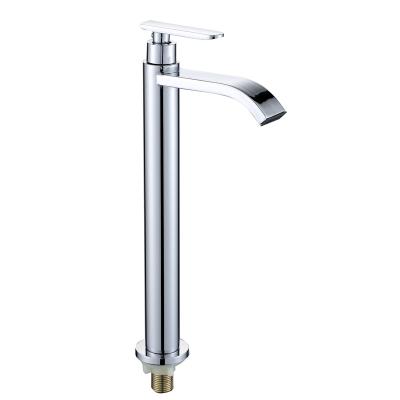 China New Modern Waterfall Long Neck Basin Taps Single Cold Single Hole Valve Bathroom Basin Faucet Sink Water Faucets for sale