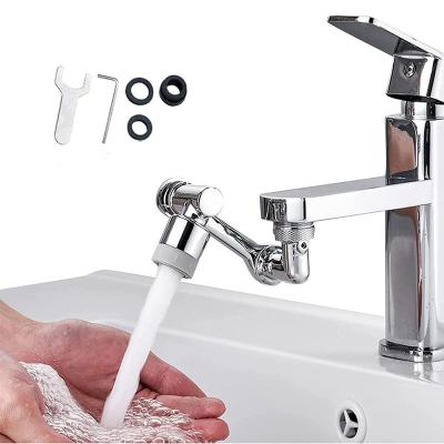 China Universal Without Diverter Robotic 1080 Degree Swivel Arm Swivel Extender Bathroom Sink Rotating Multifunction Swivel Add-on Aerator for sale