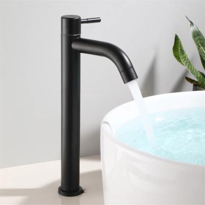 China New designStainless steel low price metered single stepping cold water faucet bathroom faucet basin sink faucet for sale