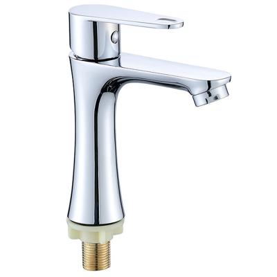 China New Kaiping Factory Style Cold Water Basin Faucet Chrome Metered Basin Faucet Plated Easy Installation Mixer /basin /water faucet for sale