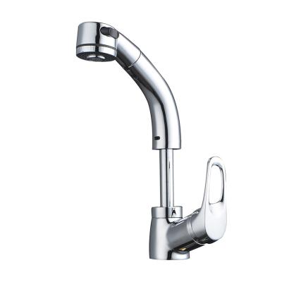 China Metered Faucets Lifting And Pulling One Open Body Forming Single Handle Basin Faucet for sale