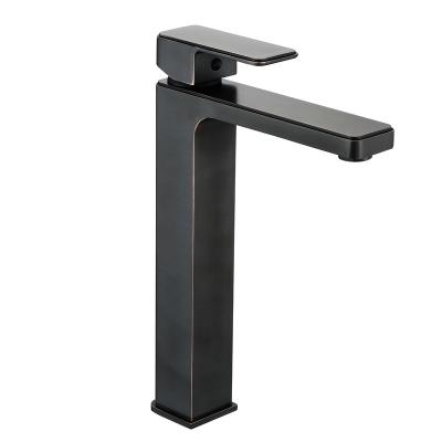 China 2019 CLASSICS hot sale price luxury faucet beautiful, large style on the table antique black square basin basin faucet for sale