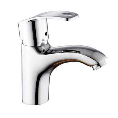 China Zinc Single Two Way Bathroom Faucets OEM Single Hole Cold Water Basin Mixer Tap Metered Hot Tap for sale