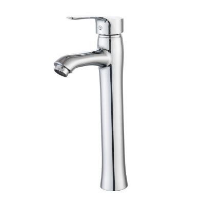 China New Design Metered Faucets Deck Mounted Single Handle Hot And Cold Faucets Bathroom Basin Step Up Faucet Faucets for sale