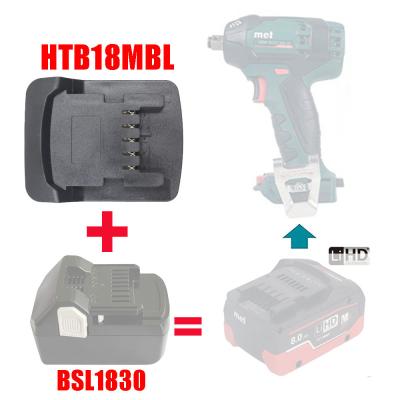 China dawupine HTB18MBL adapter converter can use Hitachis 18V Li-ion battery BSL1830 on METABOS 18V lithium power tool HTB18MBL for sale