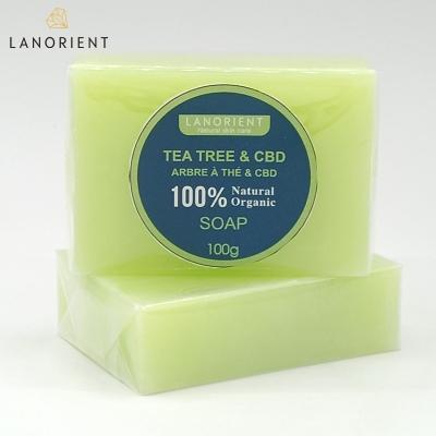 China Whitening LANORIENT Private Label 3 Colors Face Skin Herb Tea Tree CBD Acne Anti Whitening Oil Control Soap For Unisex for sale