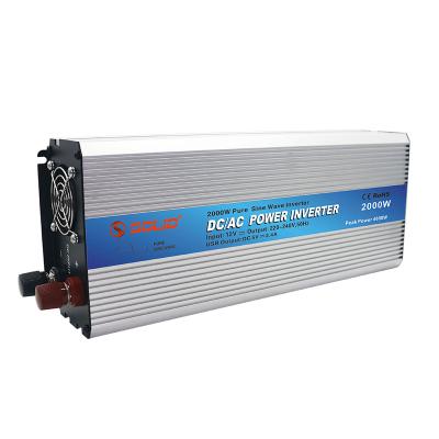 China 2KW Single Phase Power Inverter Inverter 12V 24V 48V DC to 110V 220V 230V 2000W 365*180*78MM Pure Sine Wave Inverter Household for sale