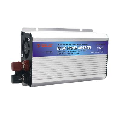 China CE 500W 600W Modified Sine Wave Power Inverter DC 12V 24V AC 110V 220V 230V 600 Watt Power Inverter Converter 250*113*59mm for sale