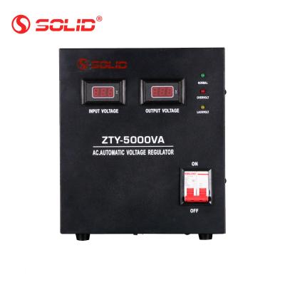 China SVC SVC 5000VA 5KVA Single Phase Voltage Regulator Stabilizer Servo Motor SOLID Full Power Auto Type for sale