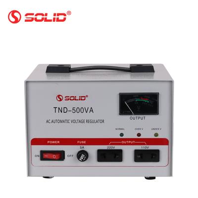 China SVC AVR Single Phase Servo Type Voltage Regulator 500VA 1000W 1.5KW 500 Watt 220V Home Automatic Voltage Stabilizer for sale