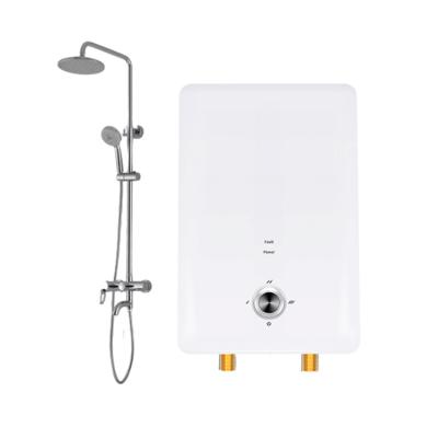 China Best Price 5500w Instant Electric Bath Shower Water Heater Outdoor With Booster Pump for sale