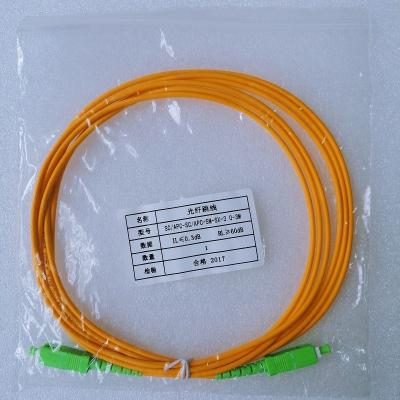 China FTTH 3 Meter Good Quality SC/APC-SC/APC Connector Single Mode Optical Fiber Jumper for sale