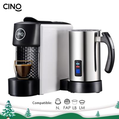 China Hotel Capsule Coffee Machine with Compatible Milk Frother Pound Coffee Maker for Cappuccino Latte for sale