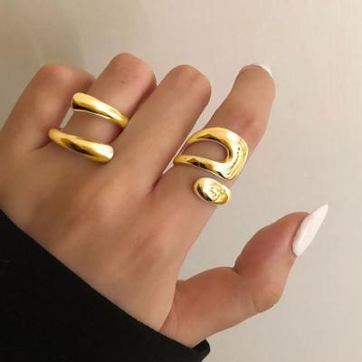 China TRENDY Ring Jewelry  Stacking Rings set Women Jewelry Finger Rings Women Jewelry Personalized Adjustable Zircon for sale