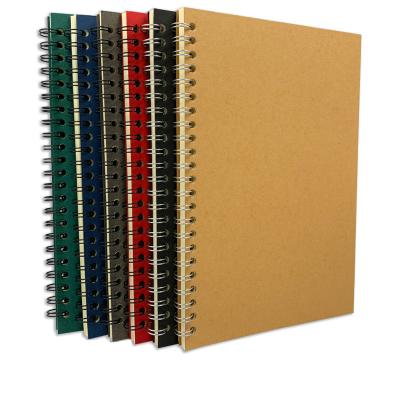 China Custom Colorful Hardcover Wrapping Paper Hardcover Lined Printing Gold Spiral Notebook for sale