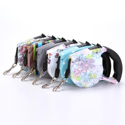 China Multi Color Factory Direct Selling Pet Walking Tractor Automatic Retractable Dog Chain Leash Multi Color Optional for sale