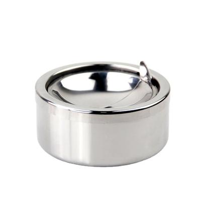 China Morden factory direct supply special stainless steel ashtray custom thickened hotel bar car windproof ashtray for sale