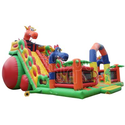 China 3-4 Years Dragon Playground Outdoor Used Inflatable Commercial Inflatable Playground In The Playground for sale