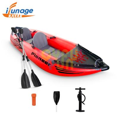 China 3-4 Years OEM Wholesale Joyful Fun Fishing Canoe Kayak 2 Person Boat Inflatable Kayak for sale