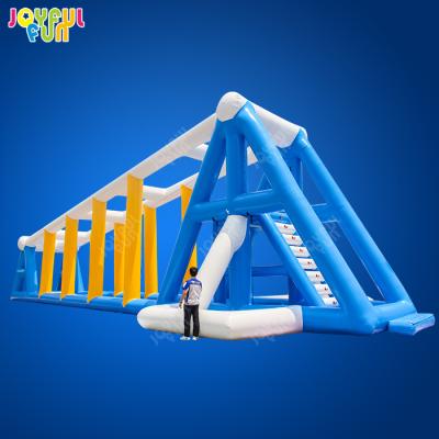 China Outdoor Inflatable Water Floatting Entertainenment HAPPY FUN Special Function INFLATABLE Interactive Zip Line Game for sale