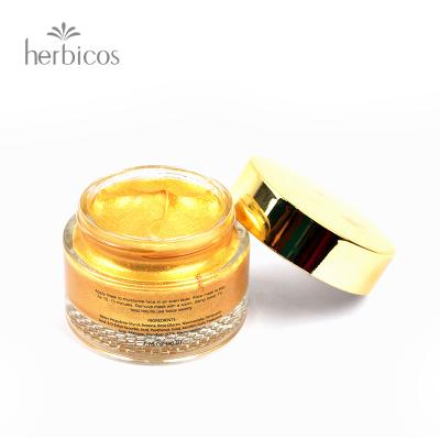 China Defect Clearing Hot Sale Factory 24k Gold Face Mask Anti-Wrinkle Whitening Face Mask Hydration OEM ODM for sale