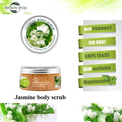 China Exfoliator Jasmine Petals Private Label Body Scrub Skin Whitening Organic Body Scrub Exfoliator for sale