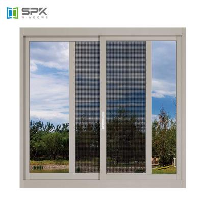 China Magnetic Screen Double Glazed 3 Way Sliding Window Sliding Aluminum Windows for sale