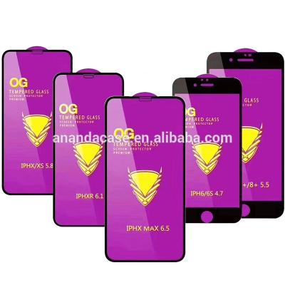 China Anti shock/golden armor OG tempered glass screen protector anti oil/anti scratch newcomer full glue for for iphone 11 for sale