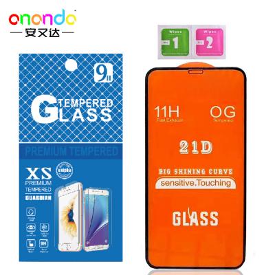 China Fanshion 21D 9H Full Glue Front Tempered Glass Film Phone Curved Screen Protector For Iphone 12 Shockproof 13 HD Mobile Phone Clear for sale