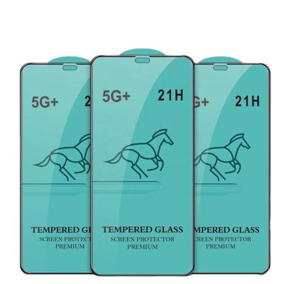 China 21H 21H 5G+ Fast Horse Glass Protector Full Glue Tempered Glass Silk Printing Film For OPPO realme for sale