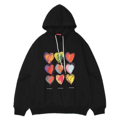 China Fashion Painting Men's Hoodie Print Letter Anti-wrinkle DIDIBUBU Latest Design Heart Designer Hoodies for sale