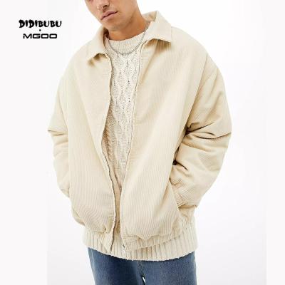 China DIDIBUBU MGOO Custom100% Breathable Cotton Zipper-Through Style Detail Embroidered Corduroy Jacket for sale