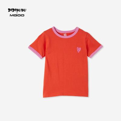 China DIDIBUBU Anti-pilling Kids T-shirts Bulk T-shirt High Quality Custom Embroidered Logo Ringer Jersey Tshirt for sale