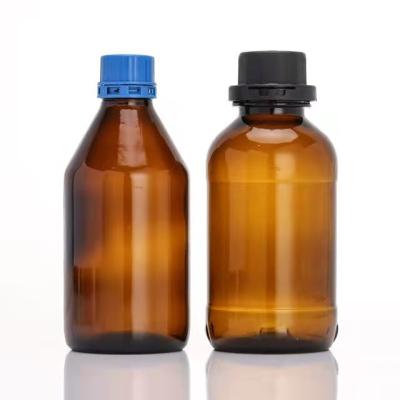 China Classic Pharmaceutical Amber Glass Bottle 500ml Amber Round Glass Medicine Bottle With Tamper Proof Cap for sale