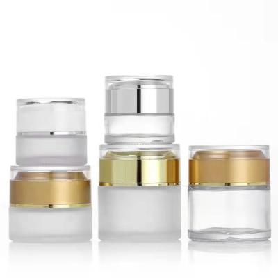 China Daily Life 15g, 20g, 30g, 50g, 100g Cosmetic Bottle Face Cream Cream Jar With Plastic Lid for sale