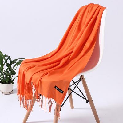 China Neck Warm 2021 Tassel Scarves Madame Blanket Wraps Bufanda Winter Scarf Women Cashmere Solid Luxury Solid Pashmina Shawls for sale