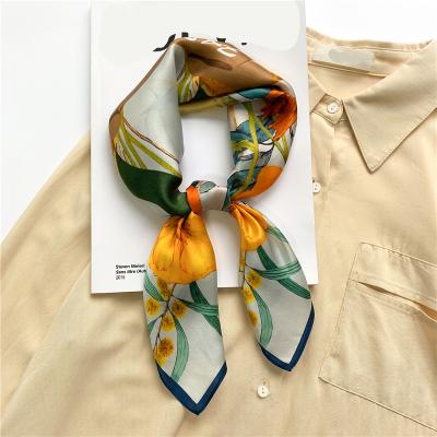 China Square factory wholesale real 70cm mulberry silk scarf square silk women scarves band hair scarf accessories 100% ladies for sale