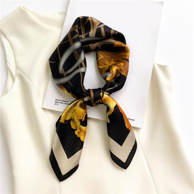 China Real 100% Square Silk Scarf Factory Wholesale 70cm Square Mulberry Silk Women Scarves Hair Band Ladies Accessories for sale