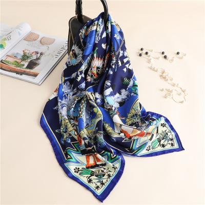 China Summer Thin Twill Cotton Scarves Summer Women Beach Vacation Beach Sunscreen Luxury Silk Shawl Black Flowers Brand Checked Pashmina Poncho for sale