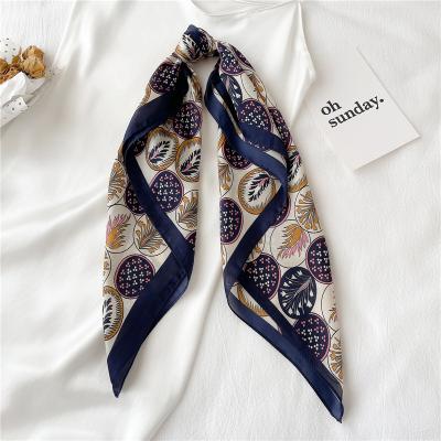 China Soft Polyester Fashion Scarf Women Silk Hair Covers Fit Large Scarf Silk Scarf Wraps For Lady Bandana Neck Scarves Wholesale for sale