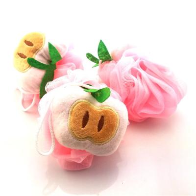 China EXFOLIATE Animal Kids Shower Ball Exfoliating Wholesale Custom Colorful Bathroom Sponge Bath Ball for sale