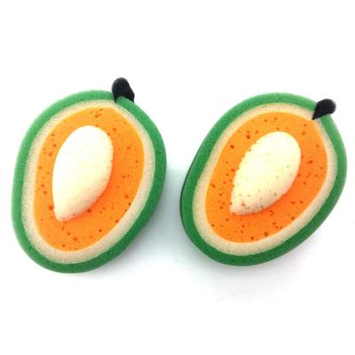 China EXFOLIATE Bathroom Cleaning Tool Fruit Sponge Kids Shower Sponge for sale