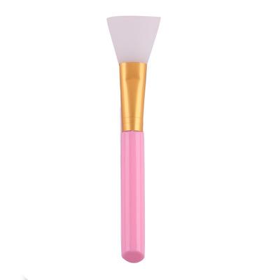 China Beauty Facial Tool Soft Head Fan Brush Silicone Mask Spa Adjusting Film Stick DIY Mask Brush Mini Face Mask Brush Small Silicone for sale