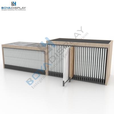 China Durable cheap factory price customized combination display tile display rack showroom tile rack display for sale