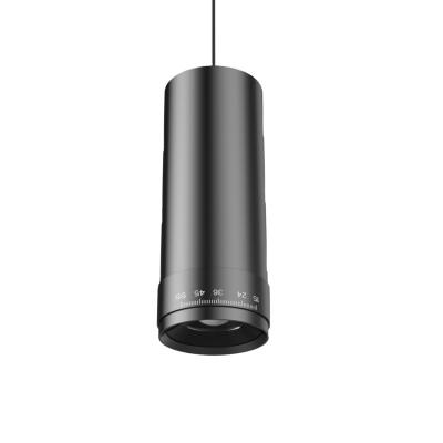 China OEM 10W Contemporary Black Hanging Led Kitchen Zoomable Pendent Light Modern Indoor Ceiling Lamp for sale